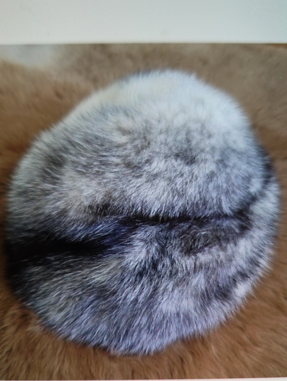 Vintage  Fur Winter Hat - Gray
